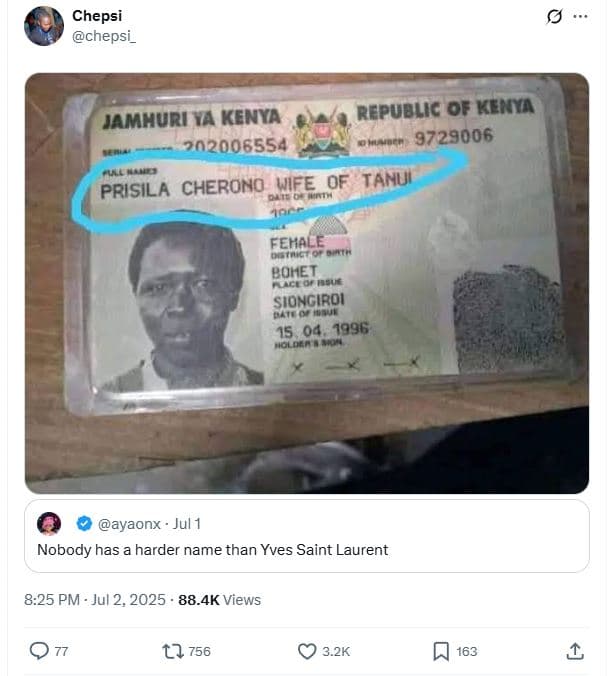 Chepsi chepsi_ jamhuri ya kenya republic of kenya prisila cherono_wieeof tanui f