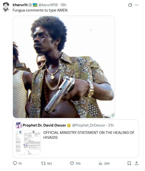 Kharurih karuri018 18h fungua comments tu type amen prophet dr. david owuor prop
