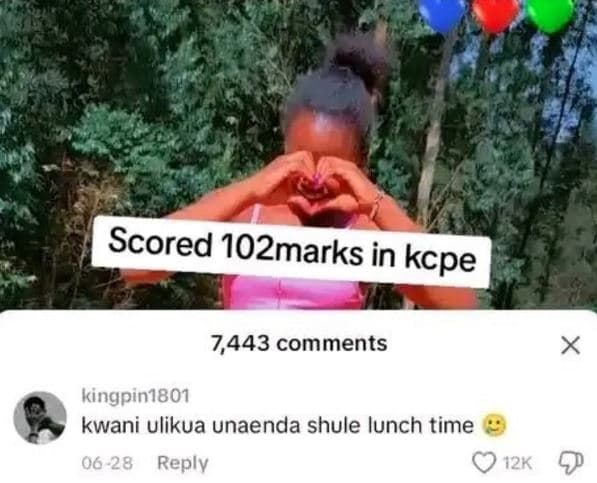 Scored 102marks in kcpe 7,443 comments kingpin18o1 kwani ulikua unaenda shule lu
