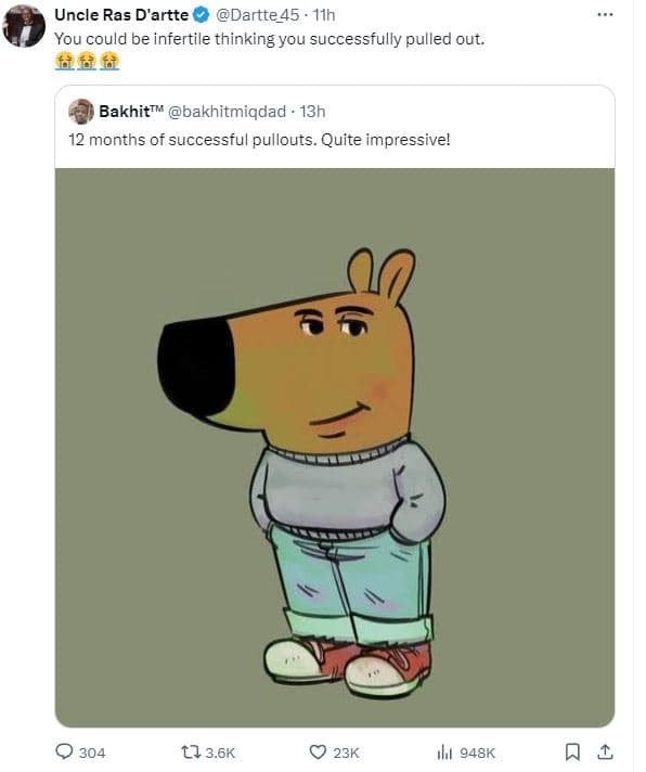 Uncle ras d'artte dartte45 i1h you could be infertile thinking you successfully