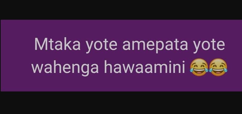 Mtaka yote amepata yote wahenga hawaamini