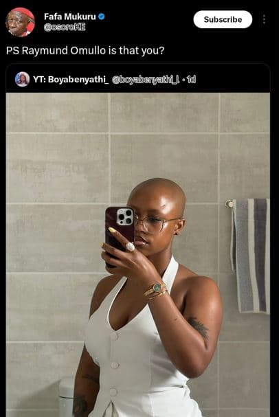 Fafa mukuru osoroe subscrlbe ps raymund omullo is that you? yt boyabenyathi boya