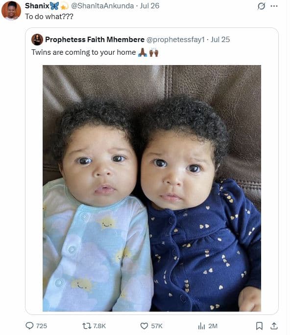 Shanix8 shanitaankunda jul 26 to do what??? prophetess faith mhembere prophetess