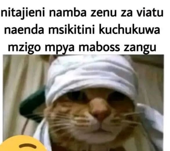 Nitajieni namba zenu za viatu naenda msikitini kuchukuwa mzigo mpya maboss zangu