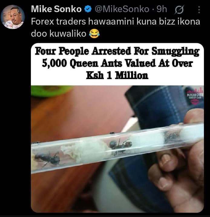 Mike sonko mikesonko 9h 9 forex traders hawaamini kuna bizz ikona doo kuwaliko f