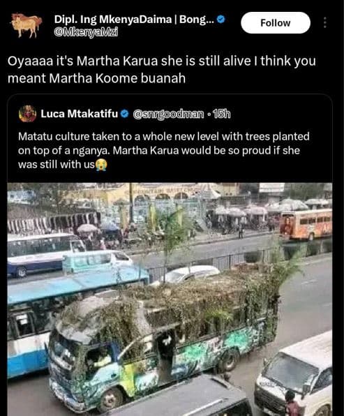 Dipl ing mkenyadaima bong mkenyamf follow oyaaaa it's martha karua she is still