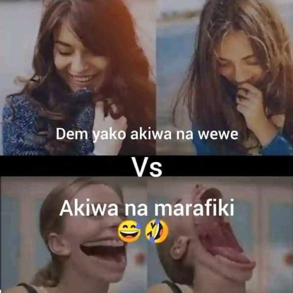Dem yako akiwa na wewe vs akiwa na marafiki