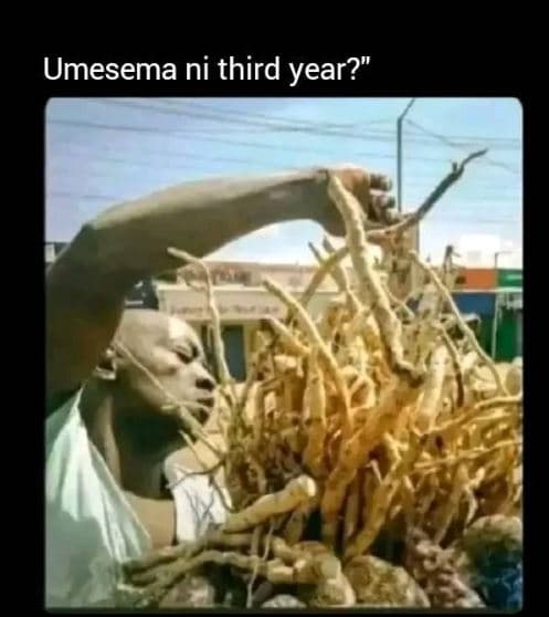 Umesema ni third year?