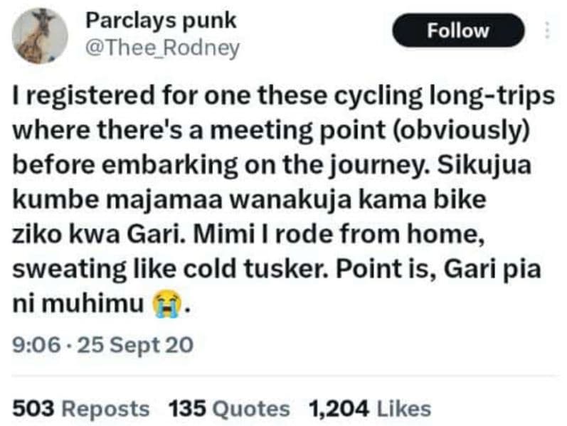 Parclays punk thee_rodney follow registered for one these cycling longtrips wher