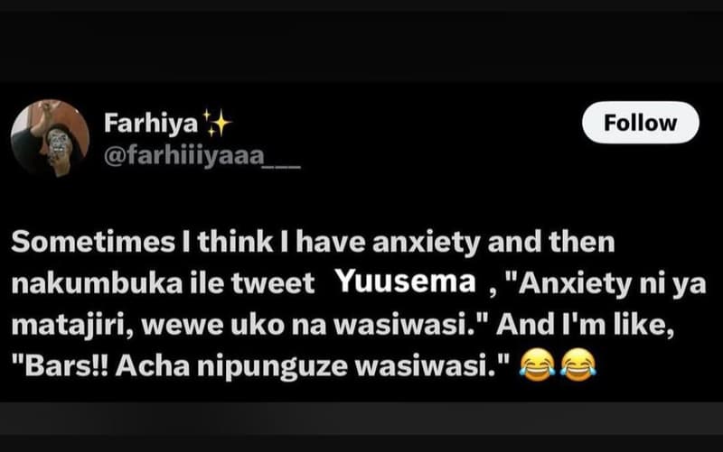 Farhiya farhiiiyaaa follow sometimes i think i have anxiety and then nakumbuka i