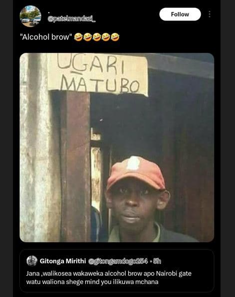 Follow palelmaindadi alcohol brow cari matubo gitonga mirithi 8880081d0go254 jan