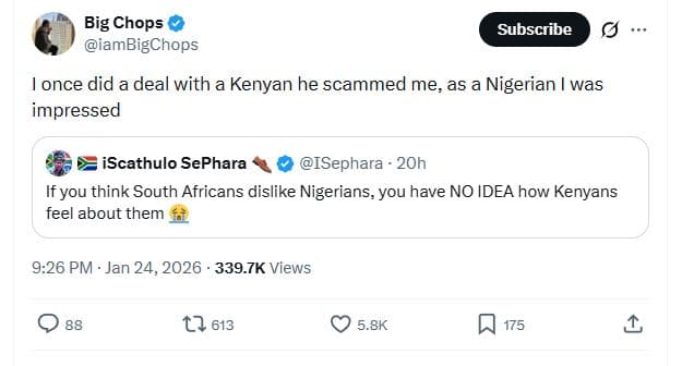 Big chops iambigchops subscribe once did a deal with a kenyan he scammed me as a