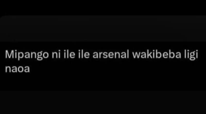 Mipango ni ile ile arsenal wakibeba ligi naoa