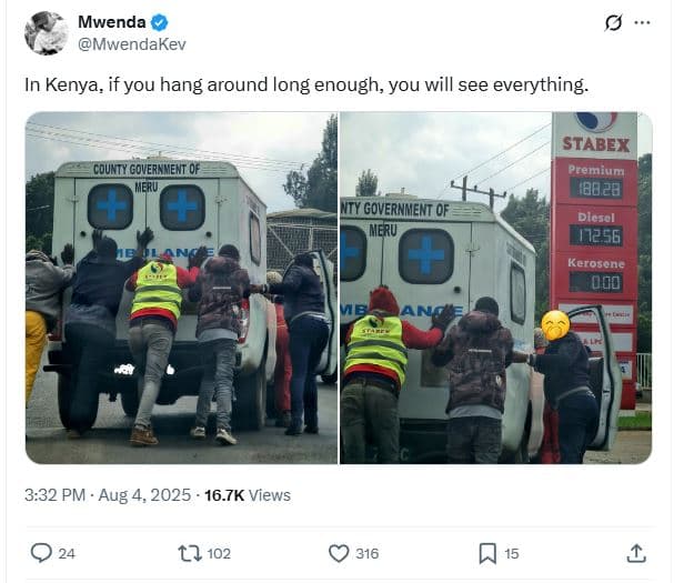 Mwenda mwendakev in kenya if you hang around long enough you will see everything