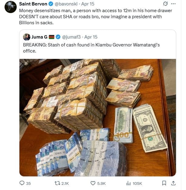 Saint bervon bavonski apr 15 money desensitizes man, a person with access to 12m