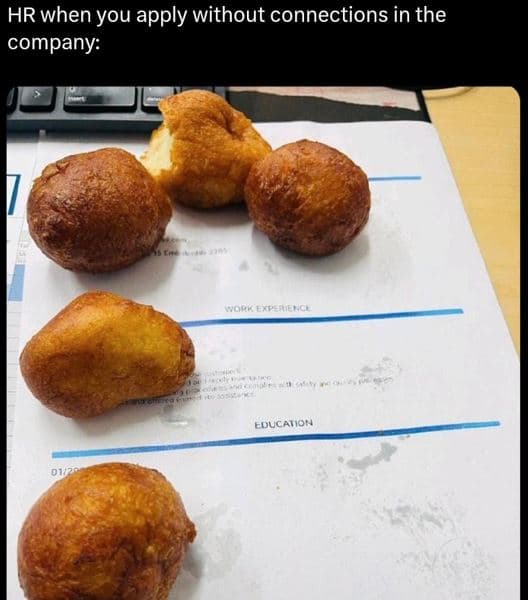 Hr when you apply without connections in the company ou frpluemc euucanon