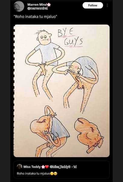 Marren mirals emffial follow roho inataka tu mjaluo by guxs miss teddy oylss ted