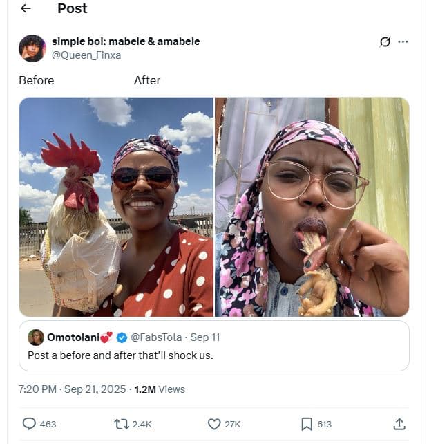 Post simple boi mabele amabele queen_finxa before atter omotolani fabstola sep 1