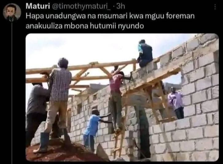 Maturi timothymaturi _ 3h hapa unadungwa na msumari kwa mguu foreman anakuuliza