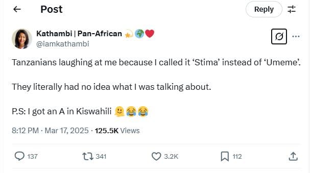 Post reply kathambi panafrican iamkathambi tanzanians laughing at me because cal