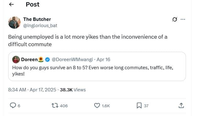 Post the butcher inglorious_bat being unemployed is a lot more yikes than the in