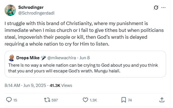Schrodinger schrodingerdadi struggle with this brand of christianity where my pu