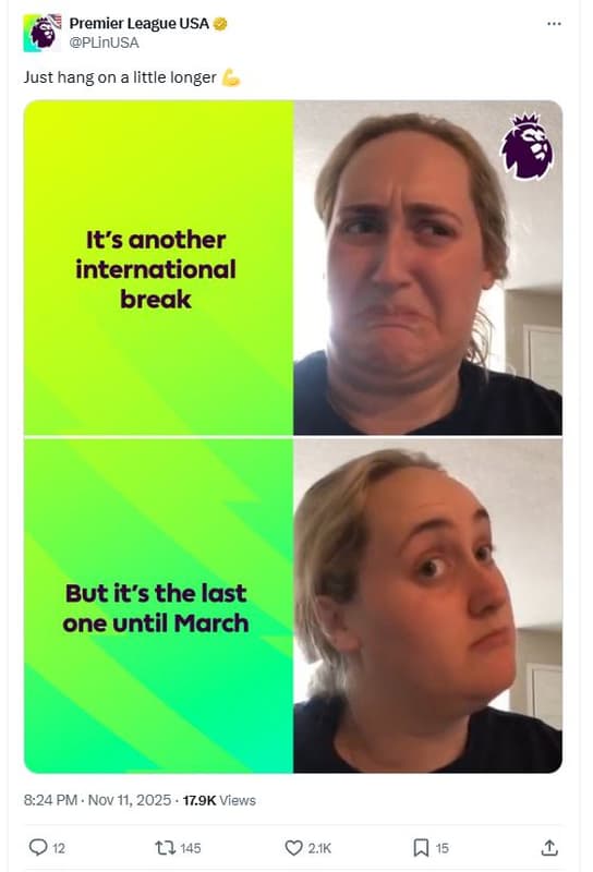 Premier league usa plinusa just hang on a little longer it's another internation